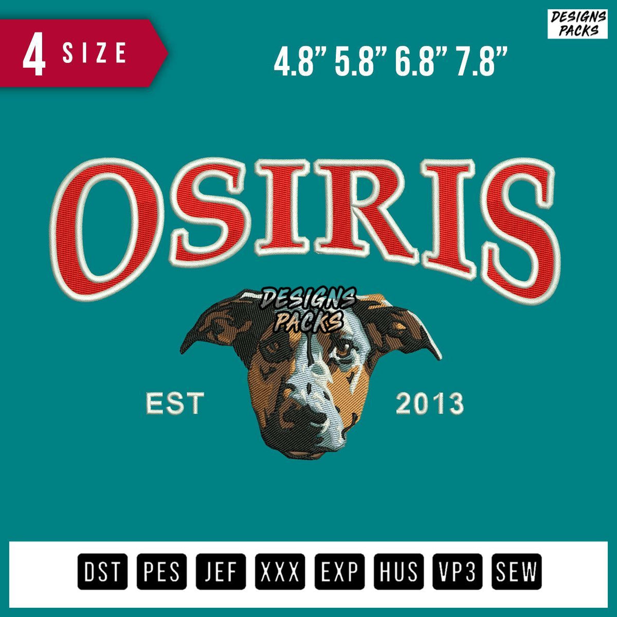 Osiris Dog Embroidery Design