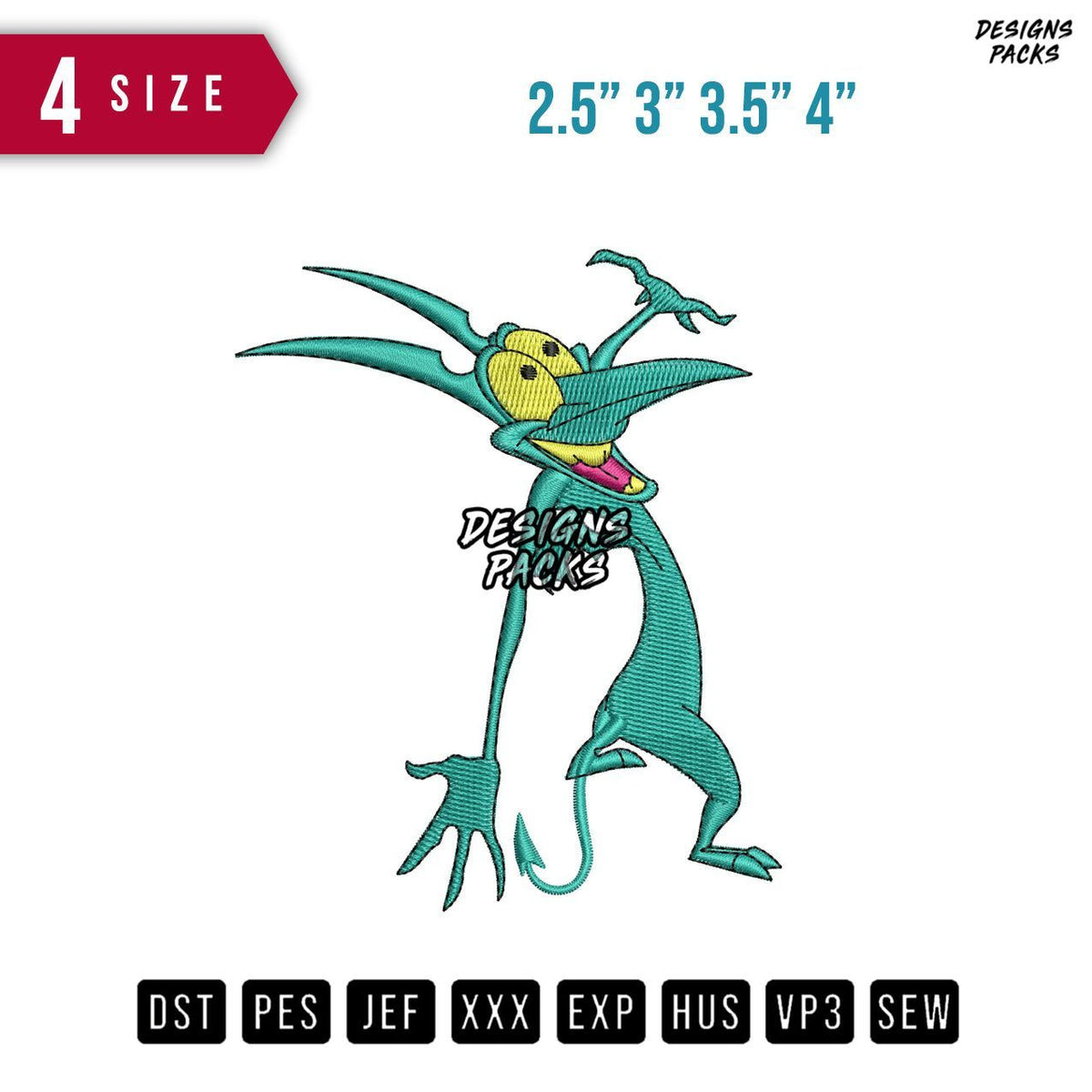 Panic Embroidery Design