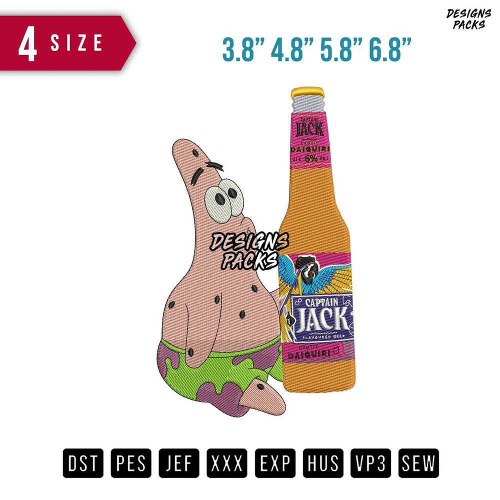 Patrick Jack Bottle Embroidery Design