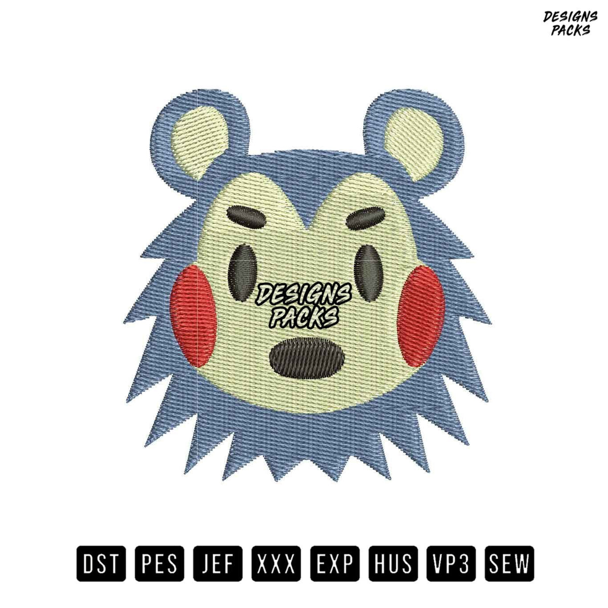 Pili Animal Crossing Embroidery Design