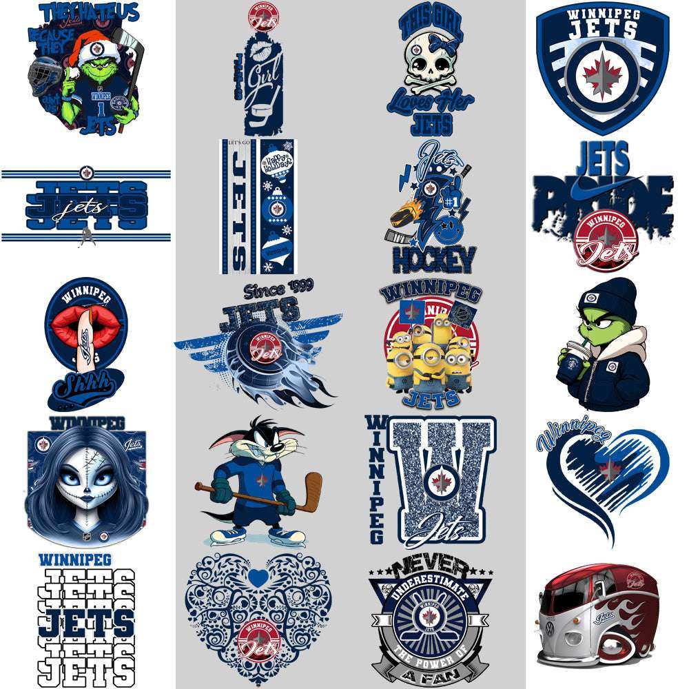 38 Winnipeg Jets Ice Hockey Designs Bundle PNG