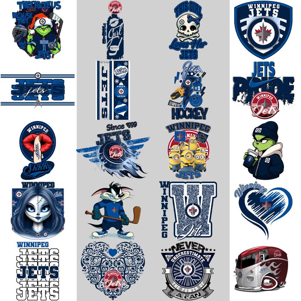38 Winnipeg Jets Ice Hockey Designs Bundle PNG