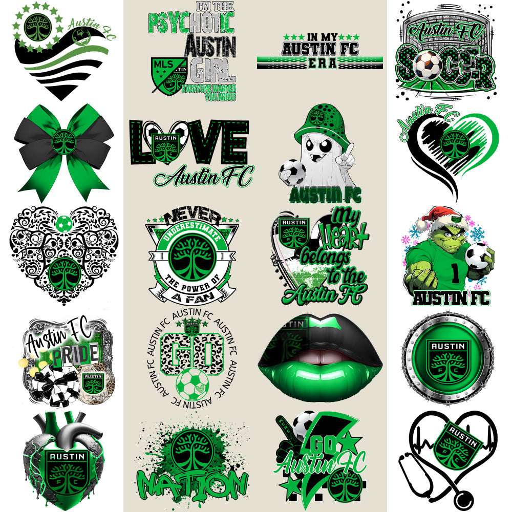 21 Austin FC Soccer Designs Bundle PNG