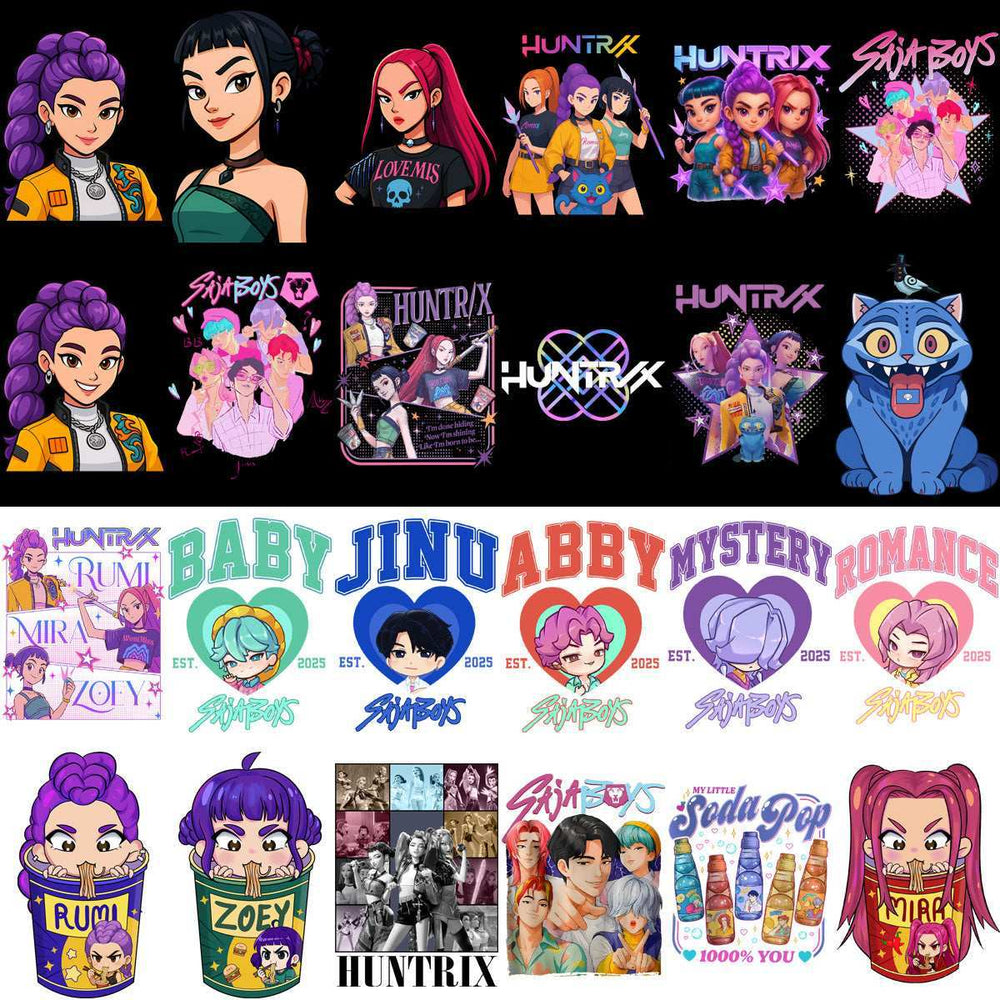 120 KPOP Saja Movie Demon Hunters Designs Bundle PNG