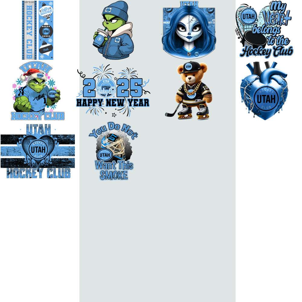 10 Utah Mammoth Ice Hockey Designs Bundle PNG