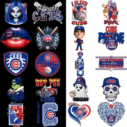 68 Chicago Cubs Baseball Designs Bundle PNG