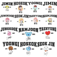 Load image into Gallery viewer, 35 KPOP Mascots Stars BTS Band Designs Bundle PNG
