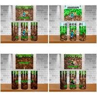 Load image into Gallery viewer, 6 Minecraft Gaming Tumbler Wrap Designs Bundle JPG
