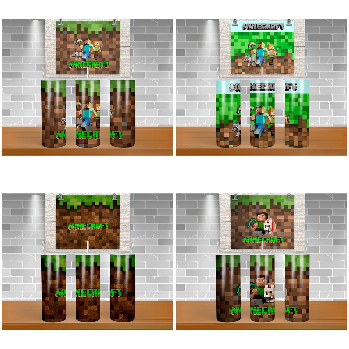 6 Minecraft Gaming Tumbler Wrap Designs Bundle JPG