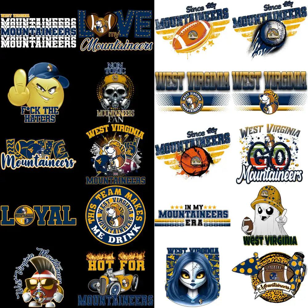 75 West Virginia Mountaineers Designs Bundle PNG