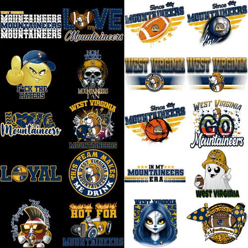 75 West Virginia Mountaineers Designs Bundle PNG