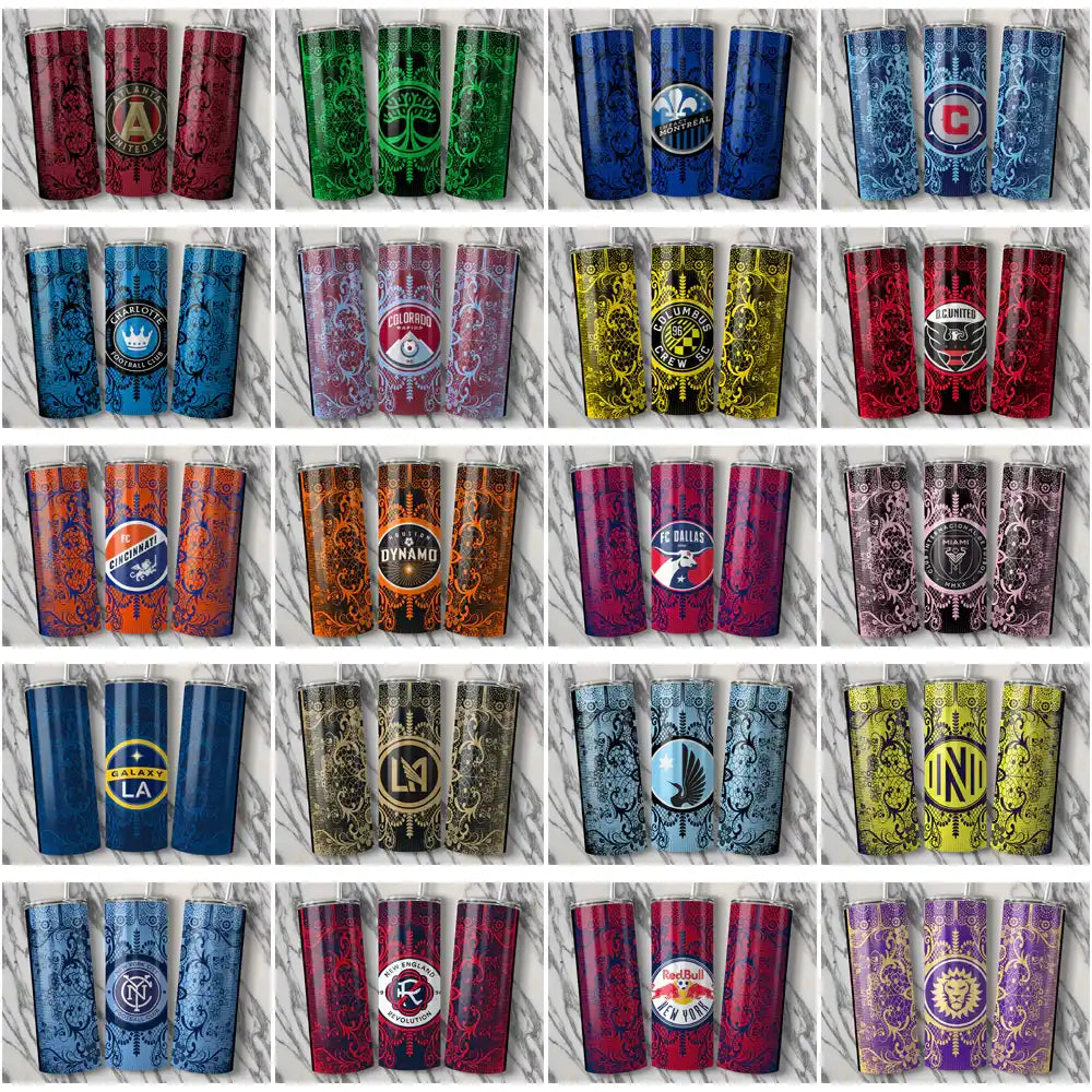 30 Soccer USA Teams Lace & Logo Tumbler Wrap Bundle JPG