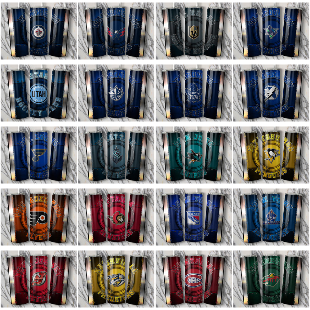 35 Ice Hockey Teams Metal Tumbler Wrap Bundle JPG