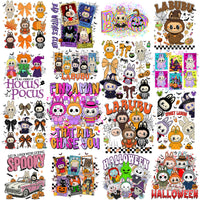 Load image into Gallery viewer, 80 Halloween Labubu Spooky Cartoons Designs Bundle PNG
