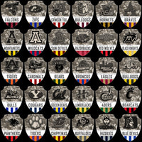 Load image into Gallery viewer, 128 College NCAA School Military Camo Shield Logos PNG Designs Bundle
