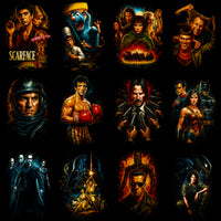 Load image into Gallery viewer, 100 Movie Serie Mix Mega Halftone Designs Bundle PNG
