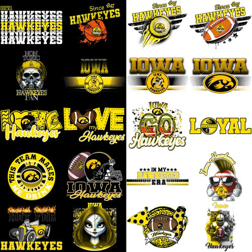 77 Iowa Hawkeyes Designs Bundle PNG