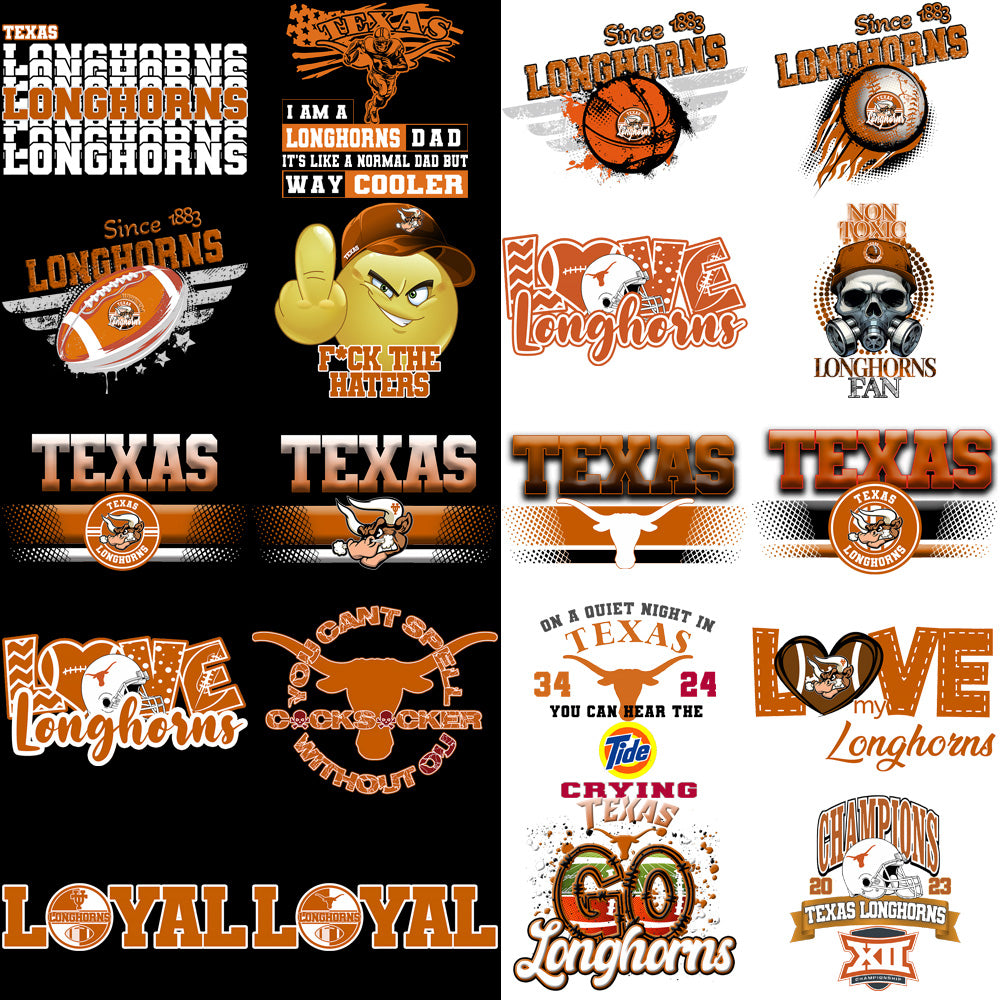106 Texas Longhorns Designs Bundle PNG