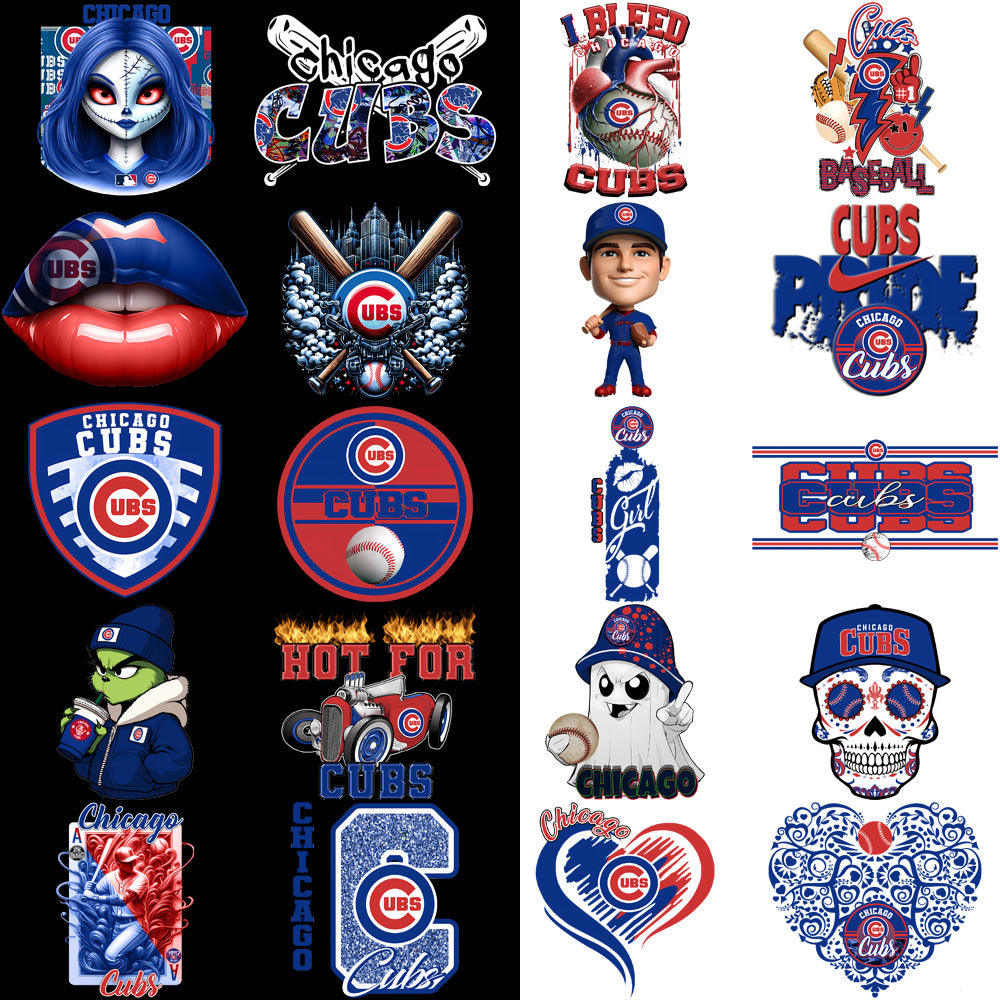 68 Chicago Cubs Baseball Designs Bundle PNG