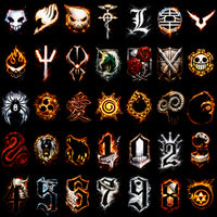Load image into Gallery viewer, 115 Anime Logos Colorful Icons Halftone Designs Bundle PNG
