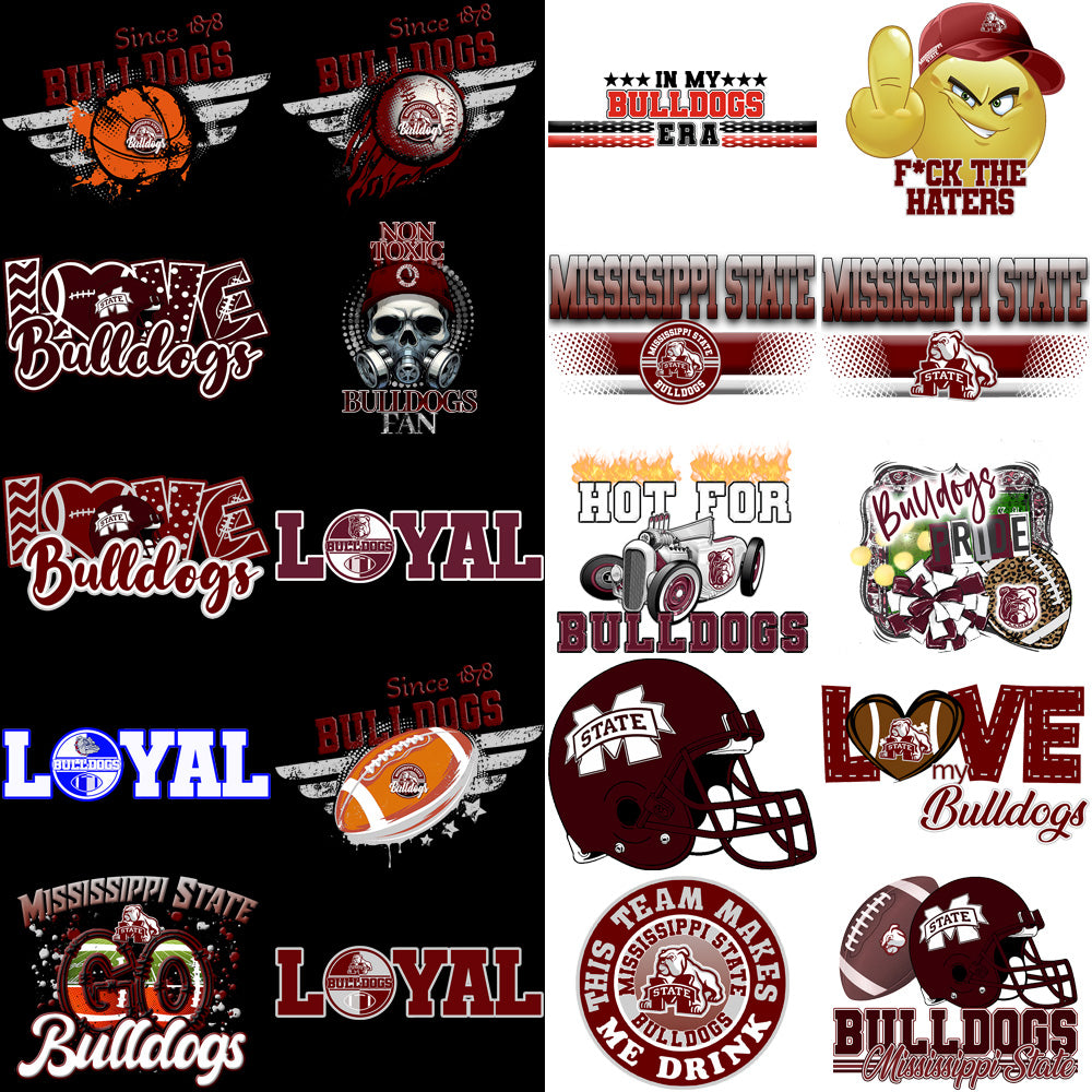 97 Mississippi State Bulldogs Designs Bundle PNG