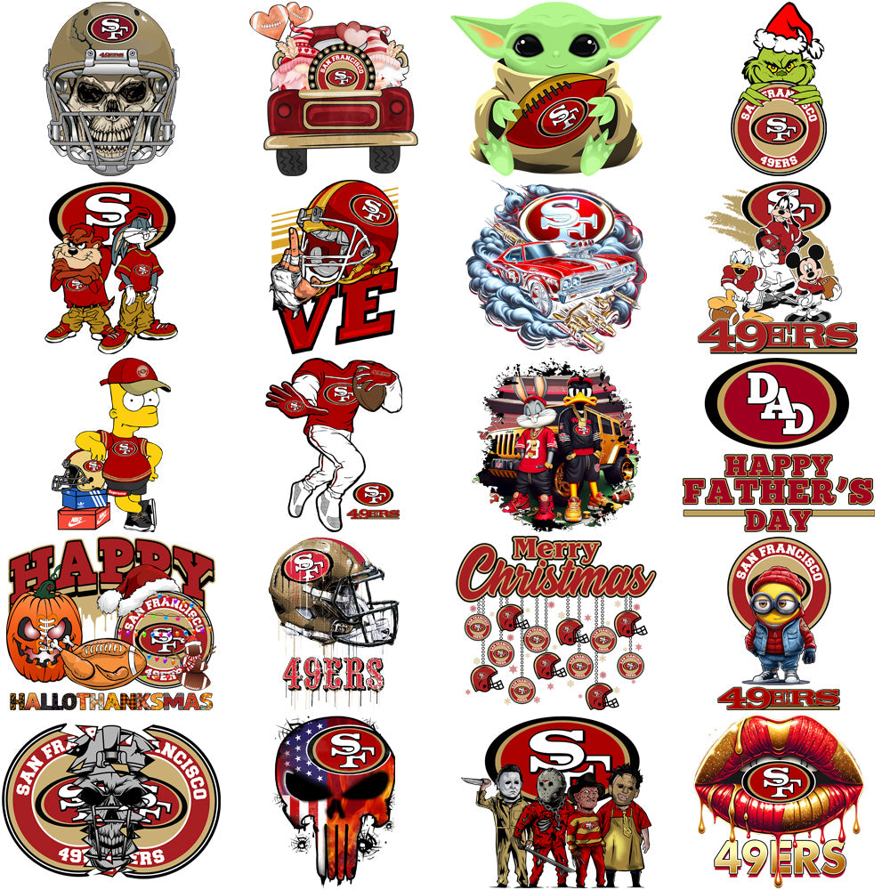 46 San Francisco 49ers V1 Football Designs Bundle PNG