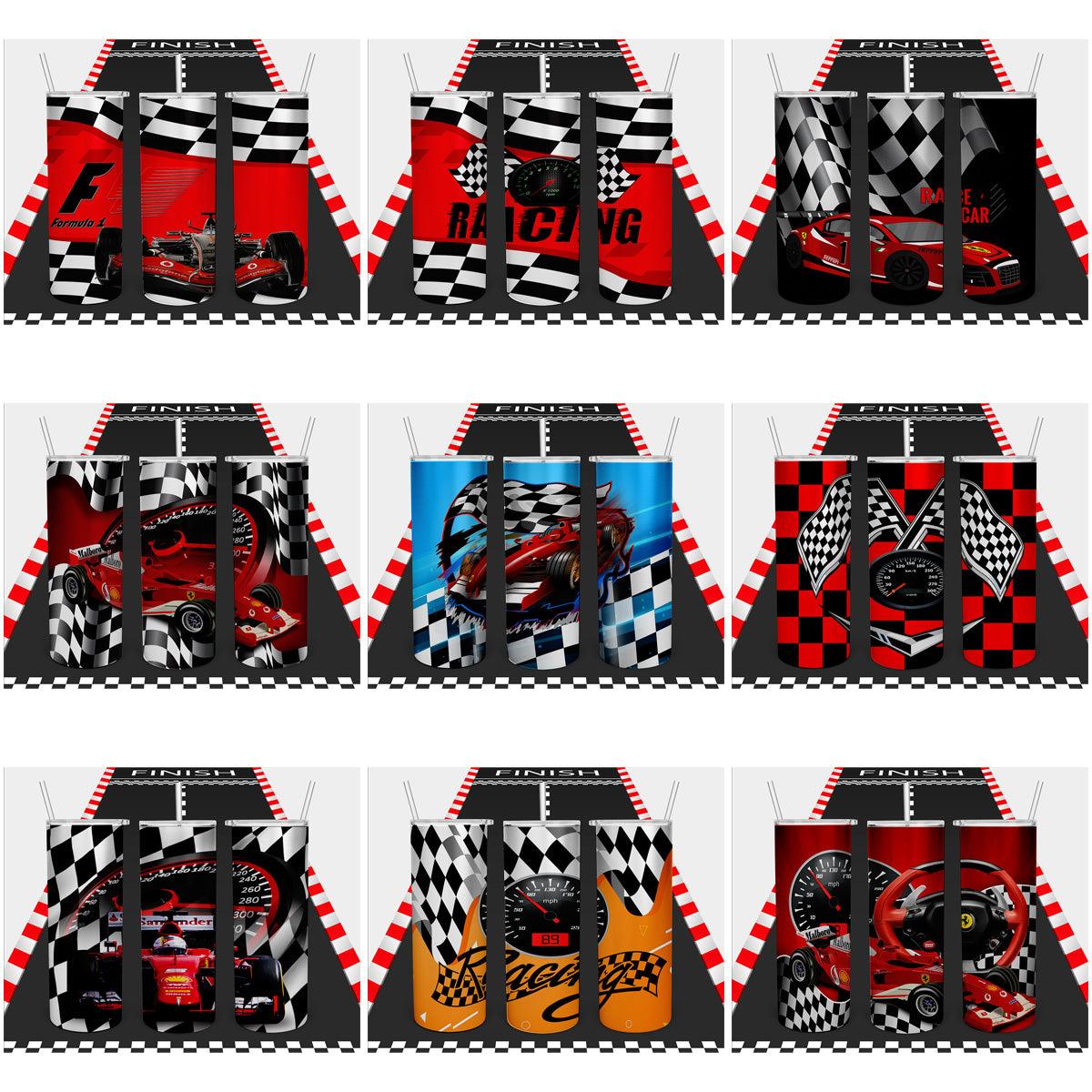 10 Racing Cars Tumbler Wrap Designs Bundle JPG