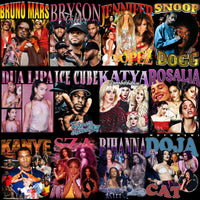 Load image into Gallery viewer, 49 Music Pop Rap Stars Bootleg Artists Mixed Designs Bundle PNG
