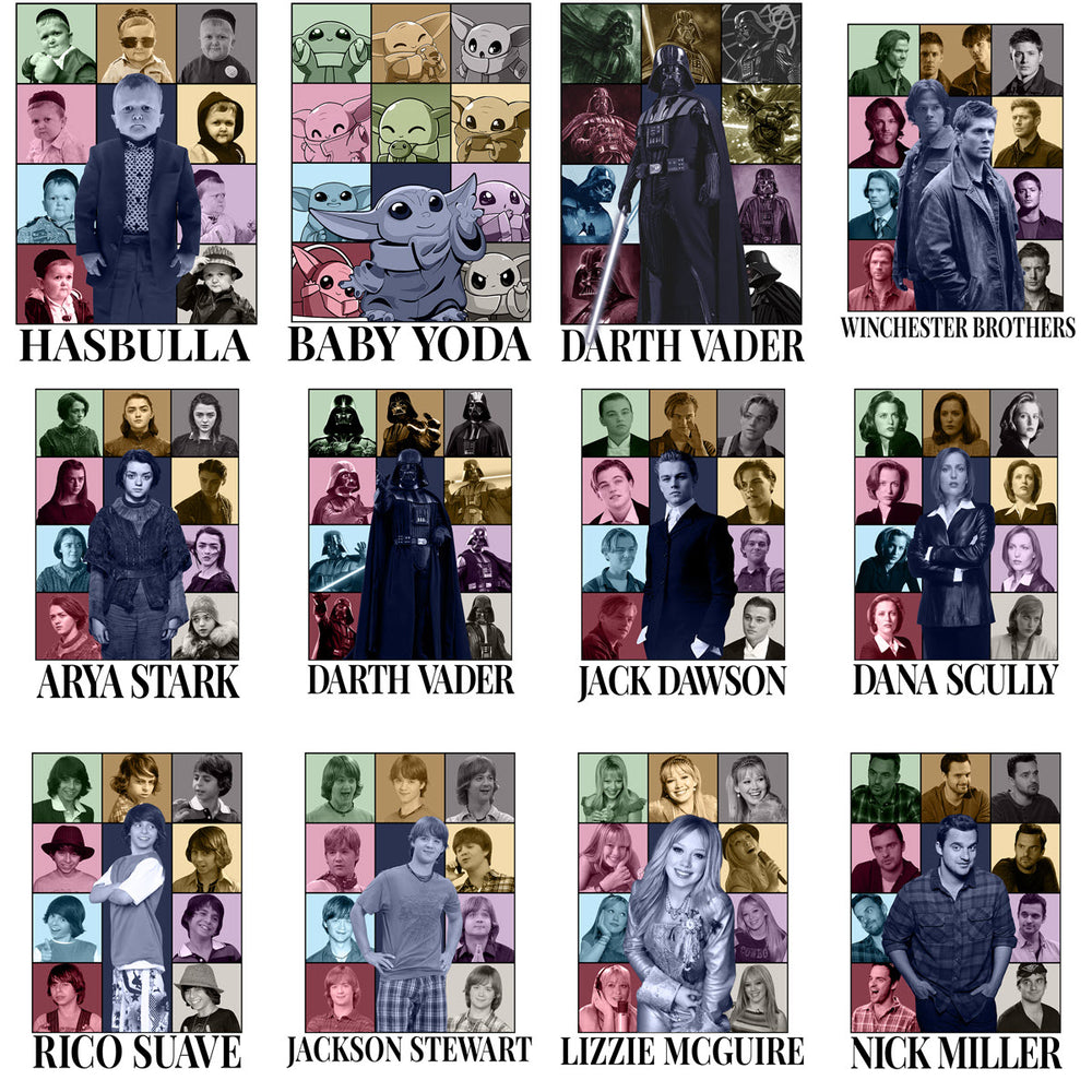 60 Pop Culture Eras Tour V1 Designs Bundle PNG
