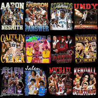 Load image into Gallery viewer, Basketball player designs for DTF/DTG, embroidery, and tumbler wraps featuring iconic athletes and teams.
