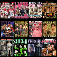 Load image into Gallery viewer, 52 Celebrity Fan Mixed Bootleg 90s V8 Designs Bundle PNG
