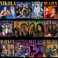Load image into Gallery viewer, 50 Celebrity Fan Mixed Bootleg 90s V6 Designs Bundle PNG
