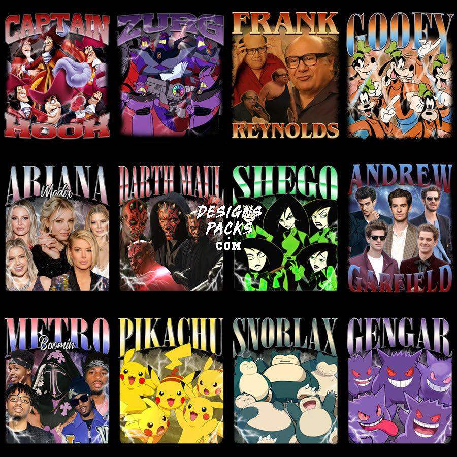36 Bootleg Mix Designs Bundle PNG