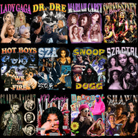 Cargar imagen en el visor de la galería, 55 Music Stars Bootleg Artists Mixed Designs Bundle PNG
