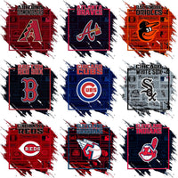 Load image into Gallery viewer, 30 Baseball Teams Grunge Square Logo Designs Bundle PNG
