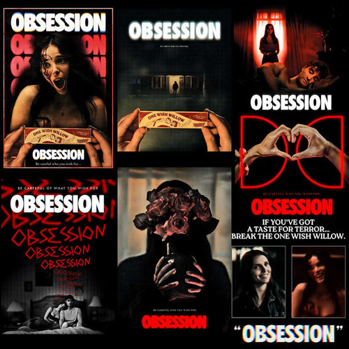 Obsession horror movie poster bundle with chilling scenes and one wish willow themes