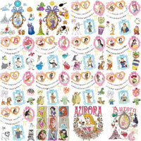 Load image into Gallery viewer, 58 Cartoon Princess Bow Mirror &amp; Cartoons Designs Bundle PNG
