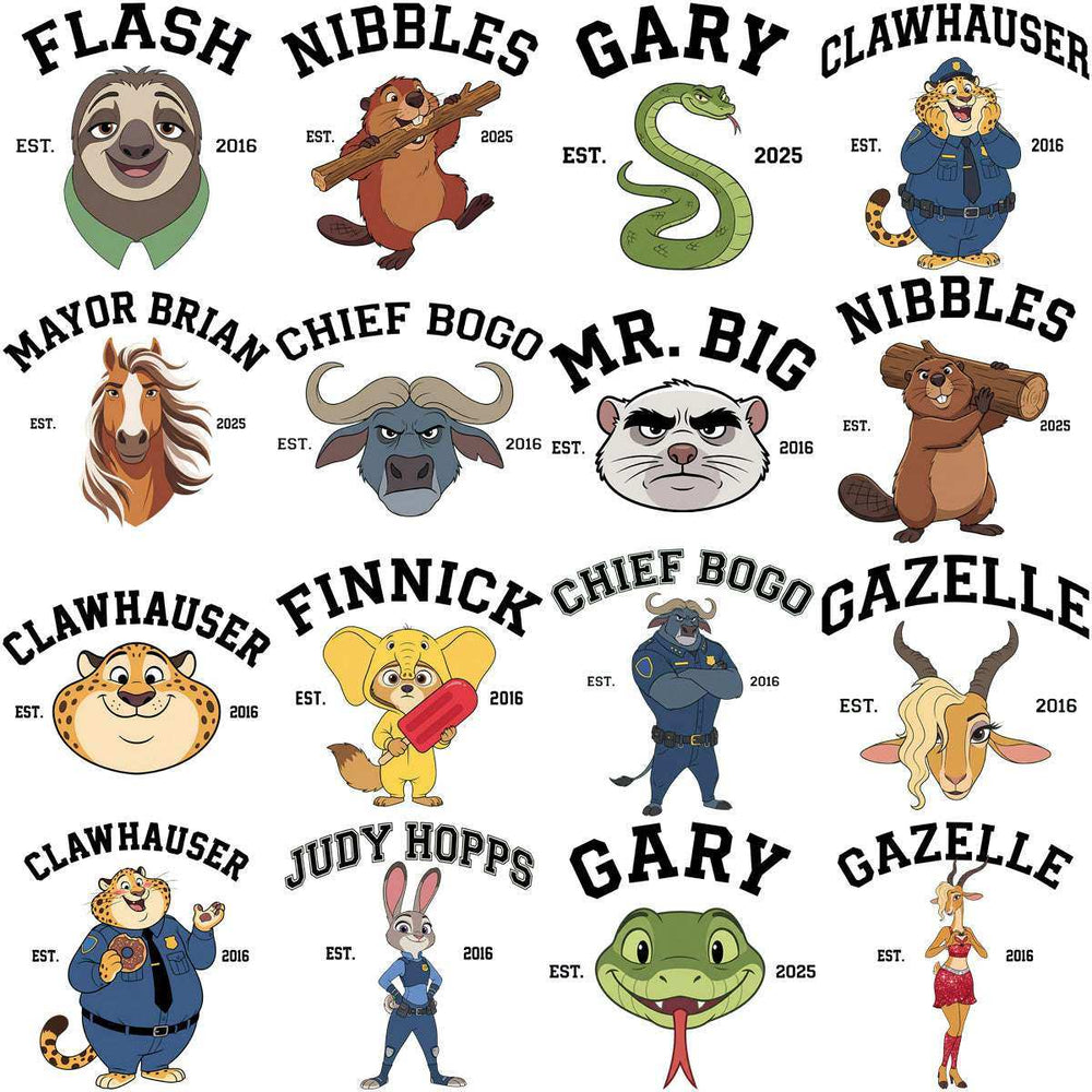 40 Cartoons EST Mix Designs Bundle PNG