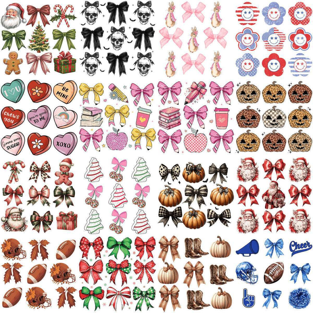 90 Events Mixed Bow Designs Bundle PNG