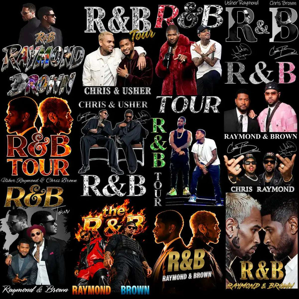 35 Music Stars Tour 2026 R&B Raymond & Brown Designs Bundle PNG