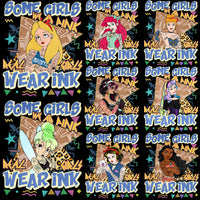 Load image into Gallery viewer, 14 Cartoon Princess Tattoo Wear Ink Designs Bundle PNG
