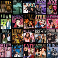 Load image into Gallery viewer, 115 Pop Culture Homage PNG Bundle – Music, Movies &amp; TV Icons Designs Bundle PNG
