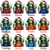 Load image into Gallery viewer, 32 Grinch Lady Starbucks Christmas Football Teams Designs Bundle PNG
