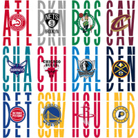 Load image into Gallery viewer, 30 Basketball Teams Logos Text Style Designs Bundle PNG
