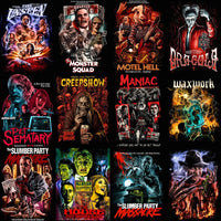 Load image into Gallery viewer, 33 Halloween Horror Halftone Designs Bundle PNG
