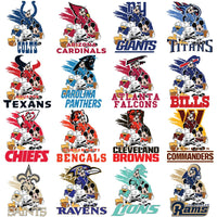 Load image into Gallery viewer, 32 Cartoon Mouse Friends Football Teams Designs Bundle PNG
