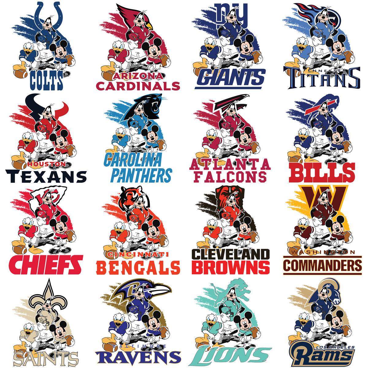 32 Cartoon Mouse Friends Football Teams Designs Bundle PNG