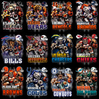 Load image into Gallery viewer, 32 Football Teams Mascots Helmet Logo Designs Bundle PNG
