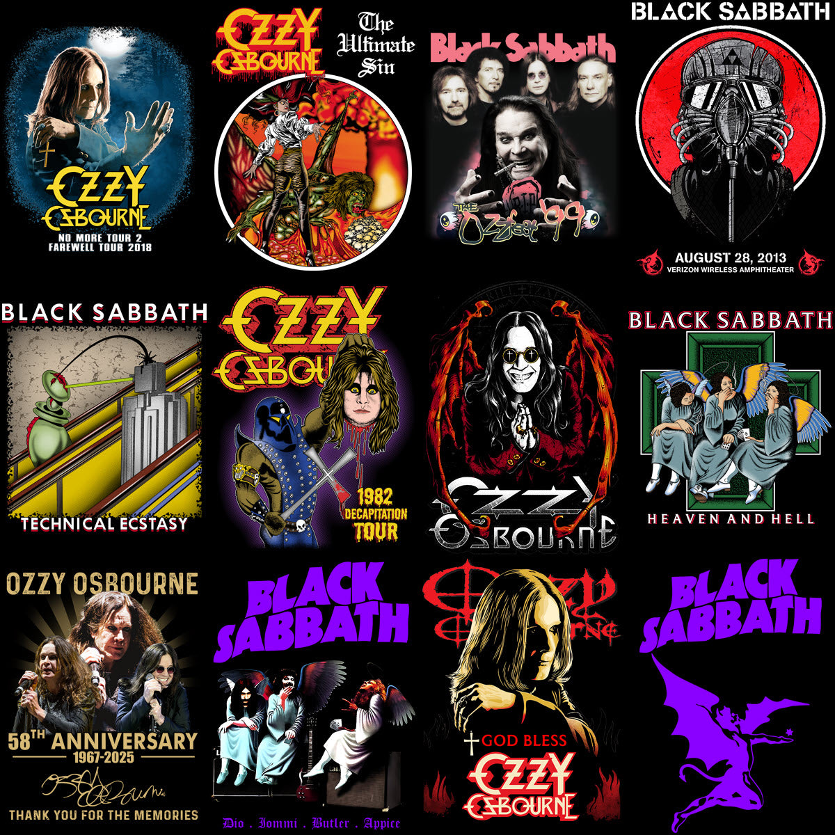 80 Ozzy Osbourne Rock Black Sabbath Designs Bundle PNG