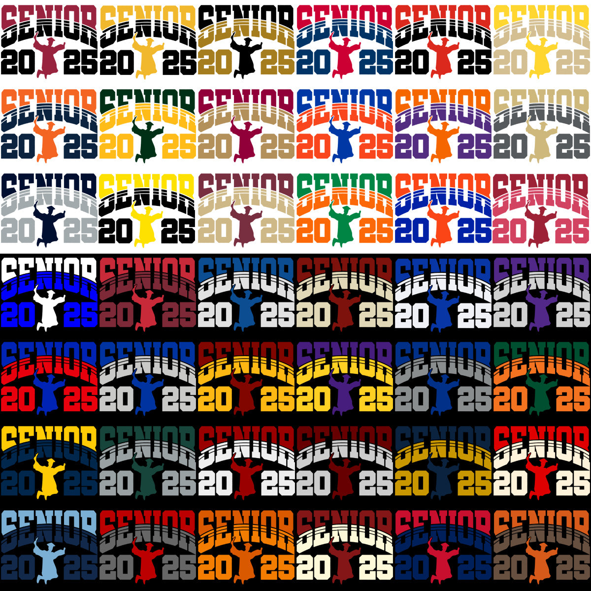 115 Class Of 2025 Jump Graduation Designs Bundle PNG